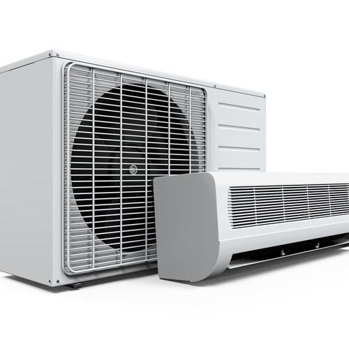 pair of air conditioning units